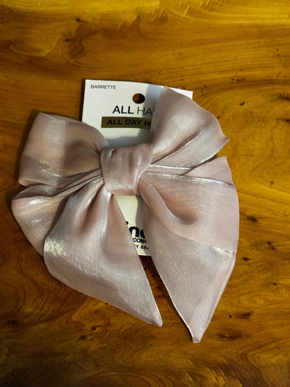 Scünci Pink Bow Barrette